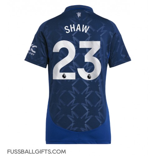 Manchester United Luke Shaw #23 Fußballbekleidung Auswärtstrikot Damen 2024-25 Kurzarm